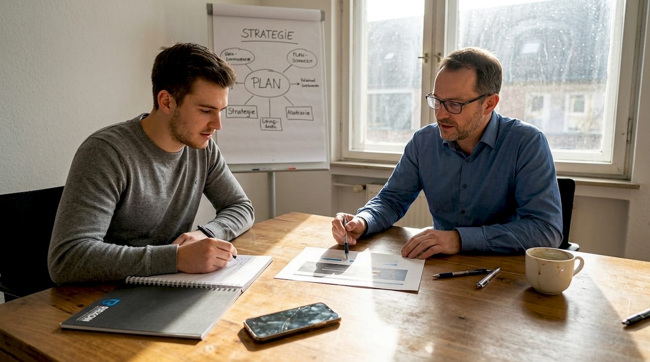 Experten tauschen sich am runden Tisch über die optimale Webstrategie aus.