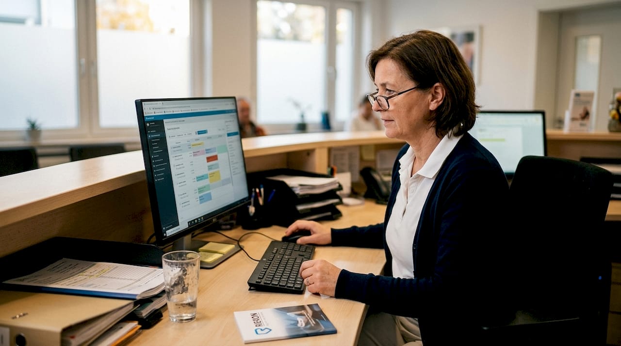 Die Anmeldung bestätigt Ihre Online-Buchung für die Physiotherapie.