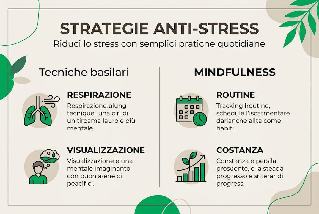 Infografica: tecniche di mindfulness per gestire lo stress
