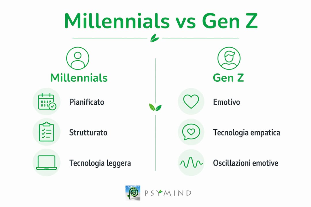 Infografica: Millennials e Generazione Z a confronto sul benessere mentale