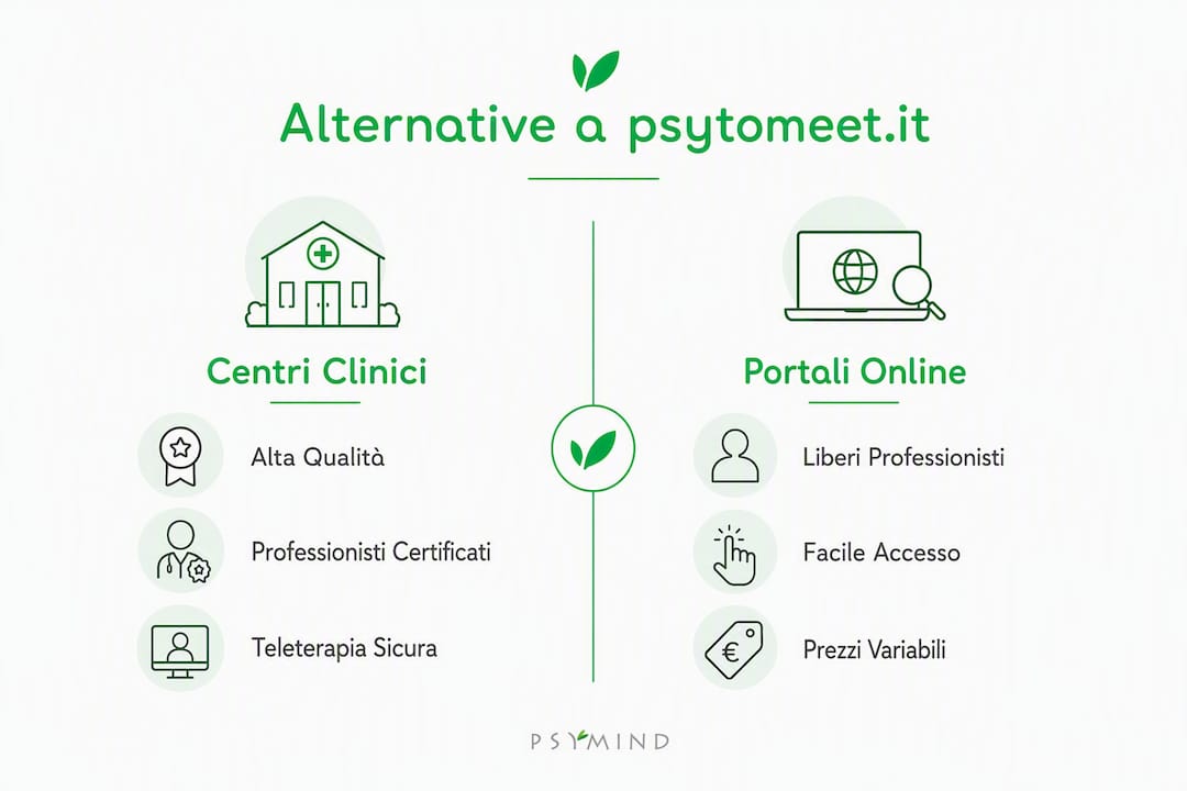 Infografica: le diverse opzioni di psicoterapia disponibili in Italia a confronto