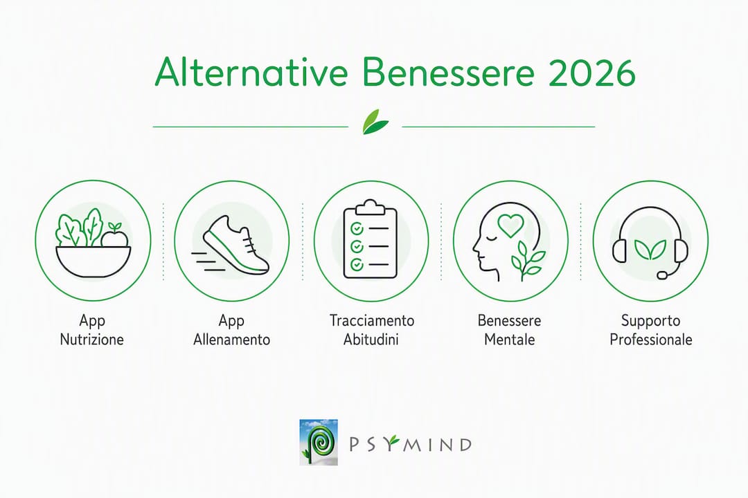 Schema visivo organizzato che presenta le diverse opzioni per migliorare il benessere