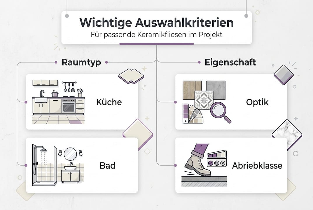 Infografik: Worauf Sie bei der Auswahl von Keramikfliesen achten sollten