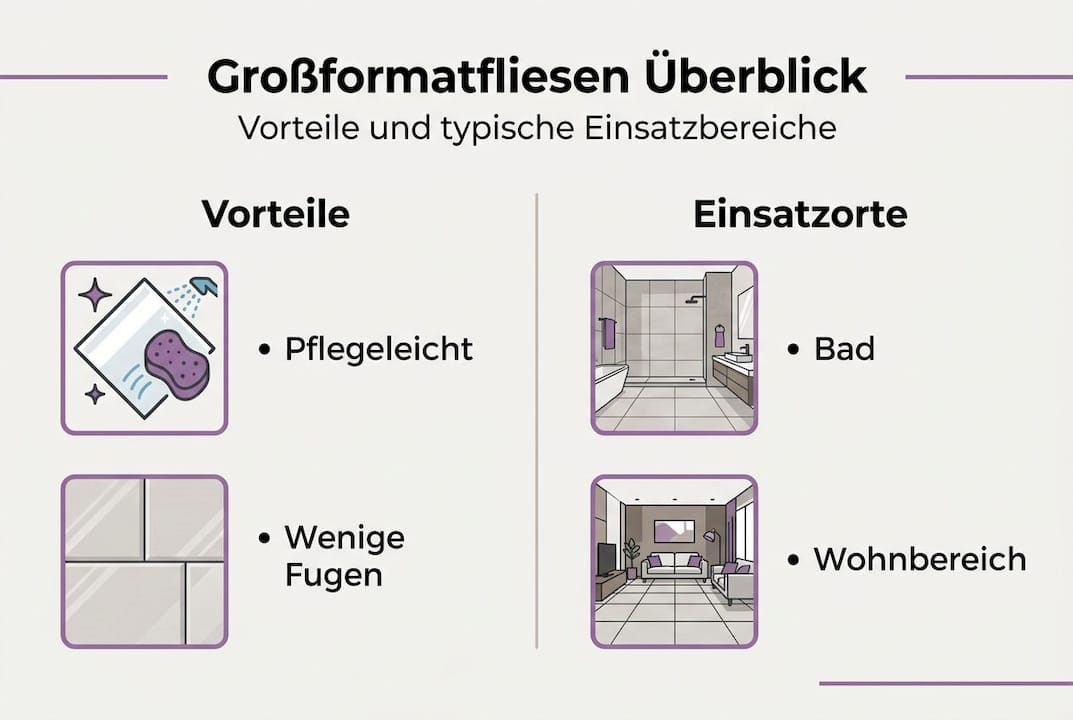 Großformatfliesen: Vorteile und Anwendungsgebiete auf einen Blick