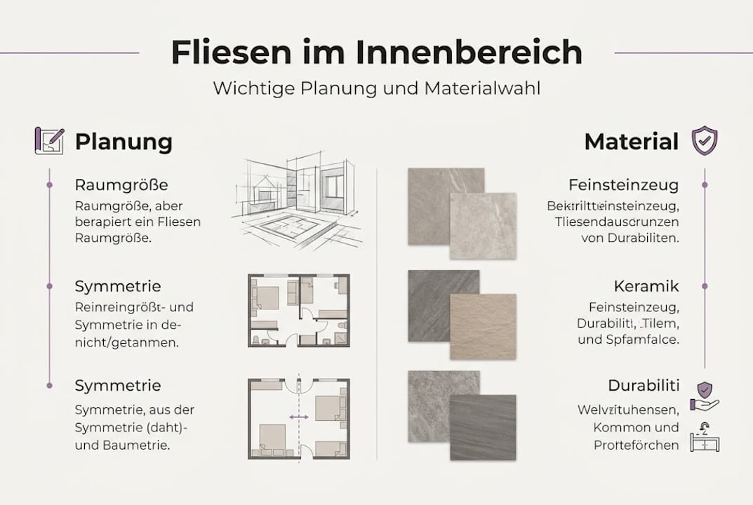 Übersichtliche Grafik: So planen Sie Ihr Fliesenprojekt und wählen das passende Material aus