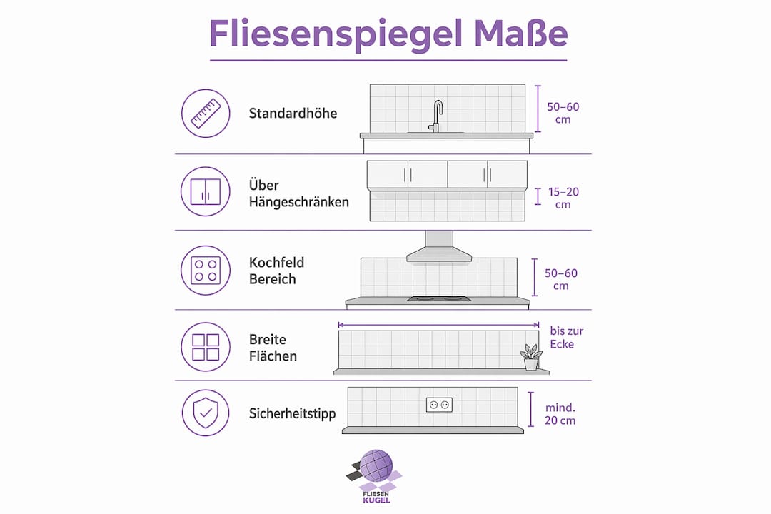 Übersicht: Maße und praktische Tipps rund um den Fliesenspiegel
