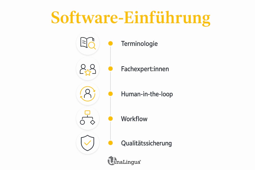 Übersicht: Fünf Schritte für eine erfolgreiche Software-Einführung