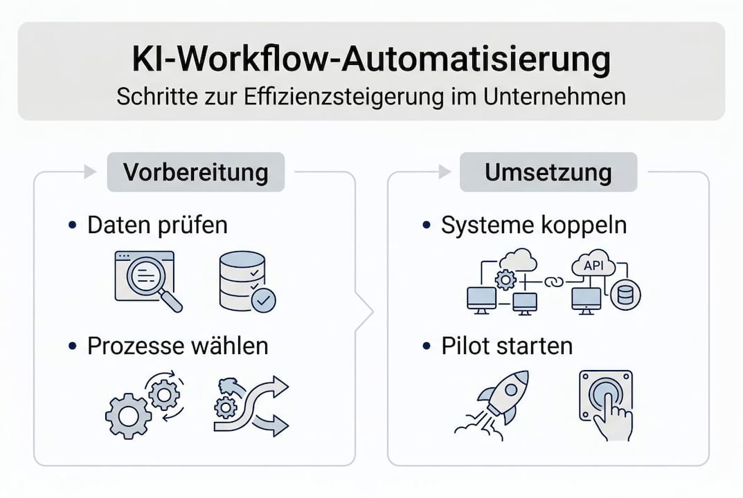 Schritt-für-Schritt-Infografik: So automatisieren Sie Ihren Workflow
