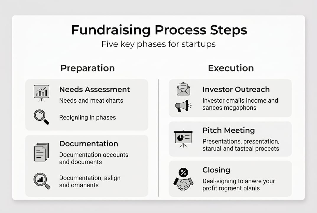 Infographic of five fundraising process steps