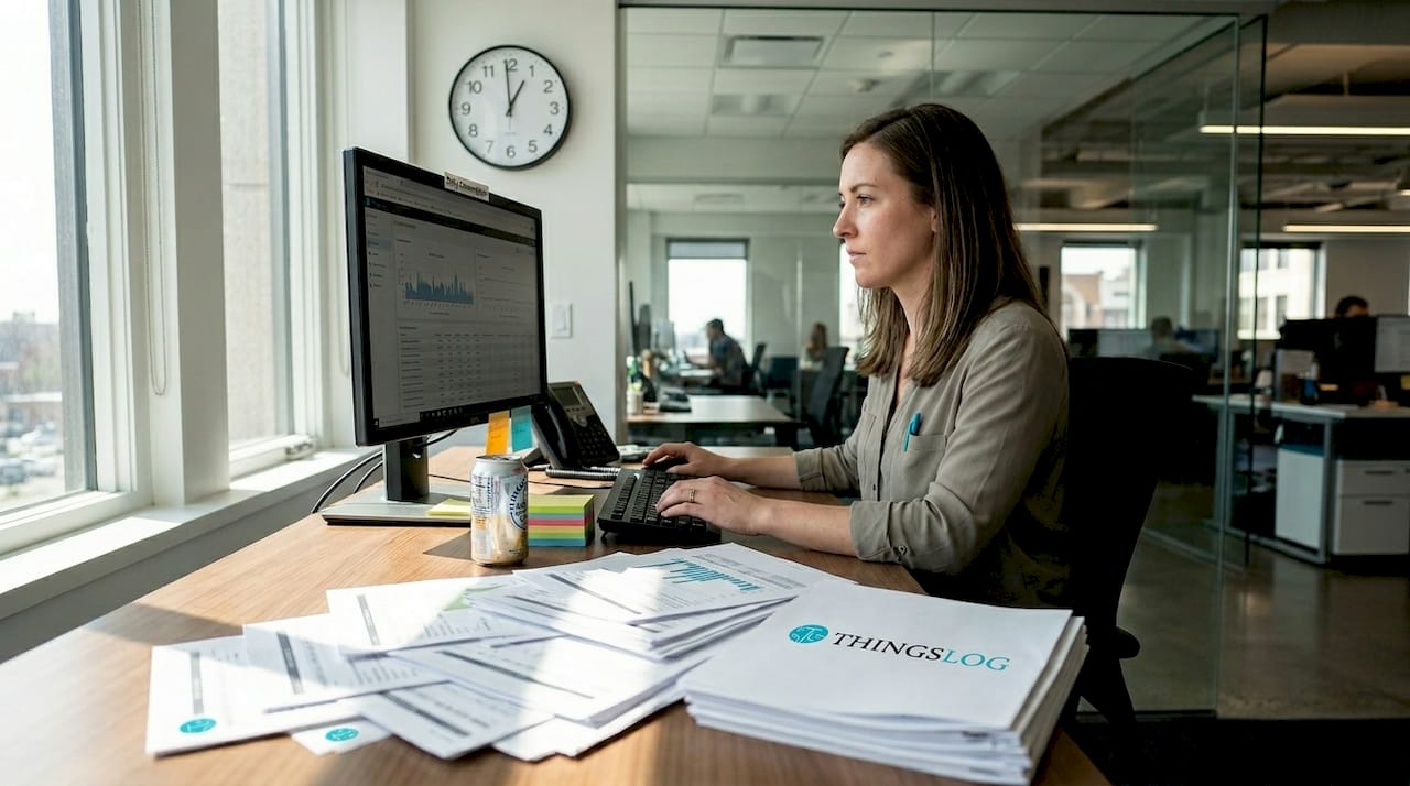 Facility manager working with energy monitoring tools