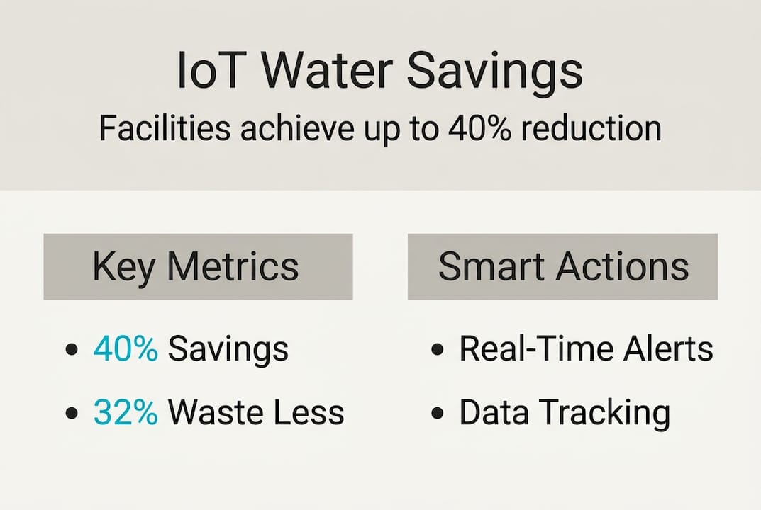 Infographic of IoT water savings and key actions
