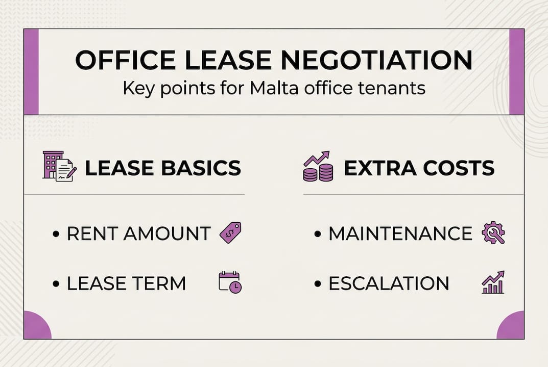 Infographic of key office negotiation factors