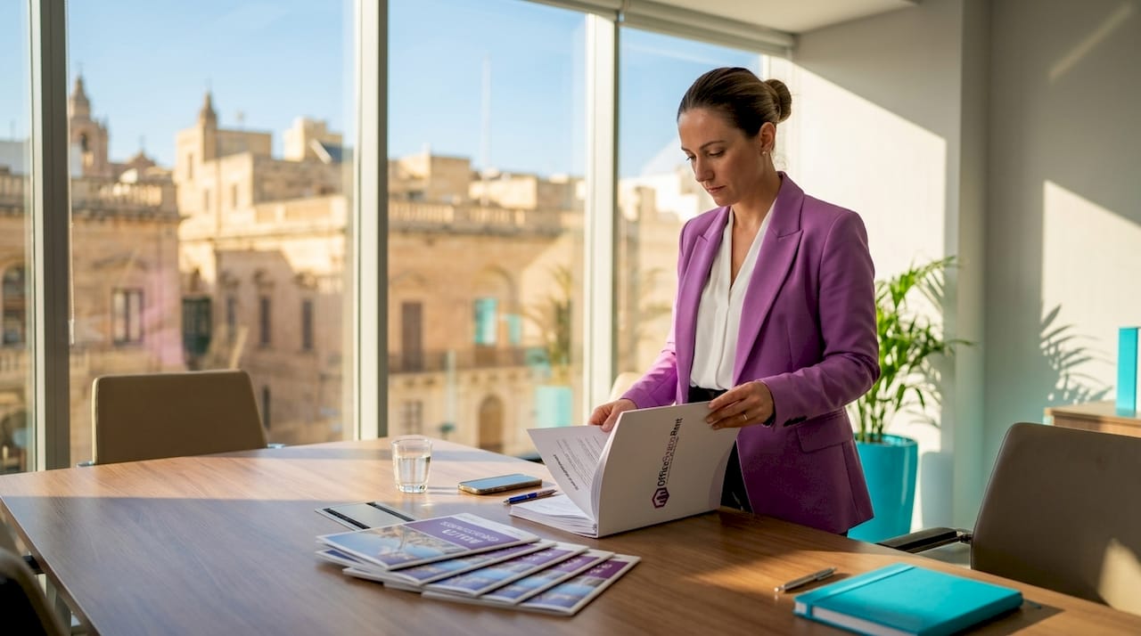 Manager selecting Malta office workspace