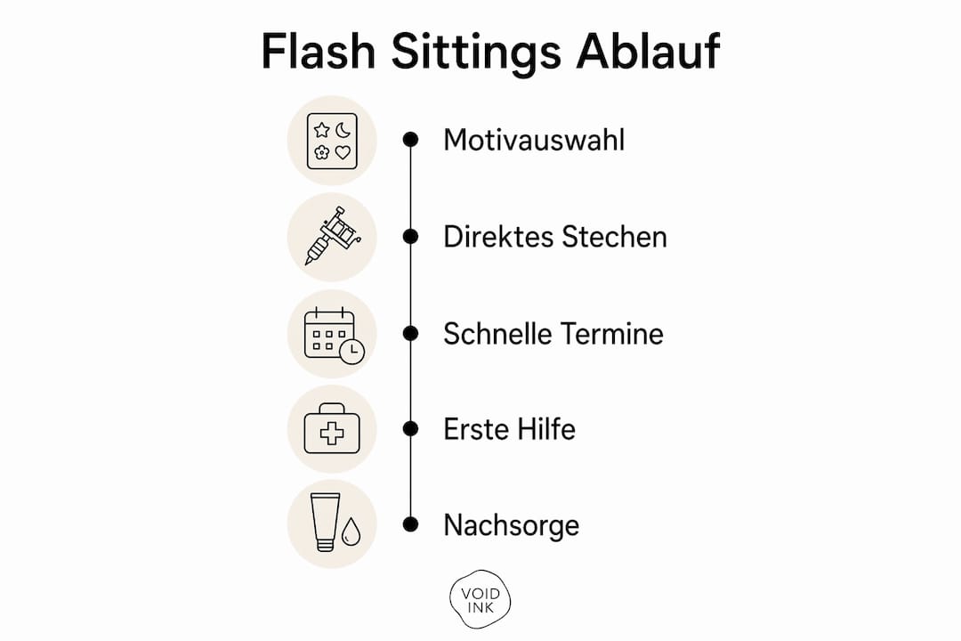 Übersichtsgrafik: So laufen Flash Sittings ab – und das sind ihre Vorteile
