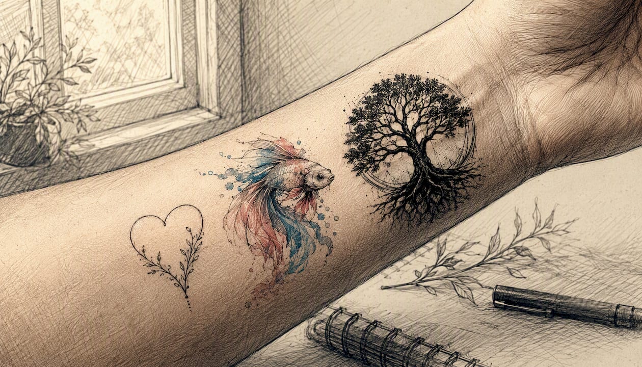 Auf dem Unterarm kommen unterschiedlichste Tattoo-Stile besonders gut zur Geltung – von filigranen Linien bis hin zu detailreichen Motiven ist hier alles möglich.