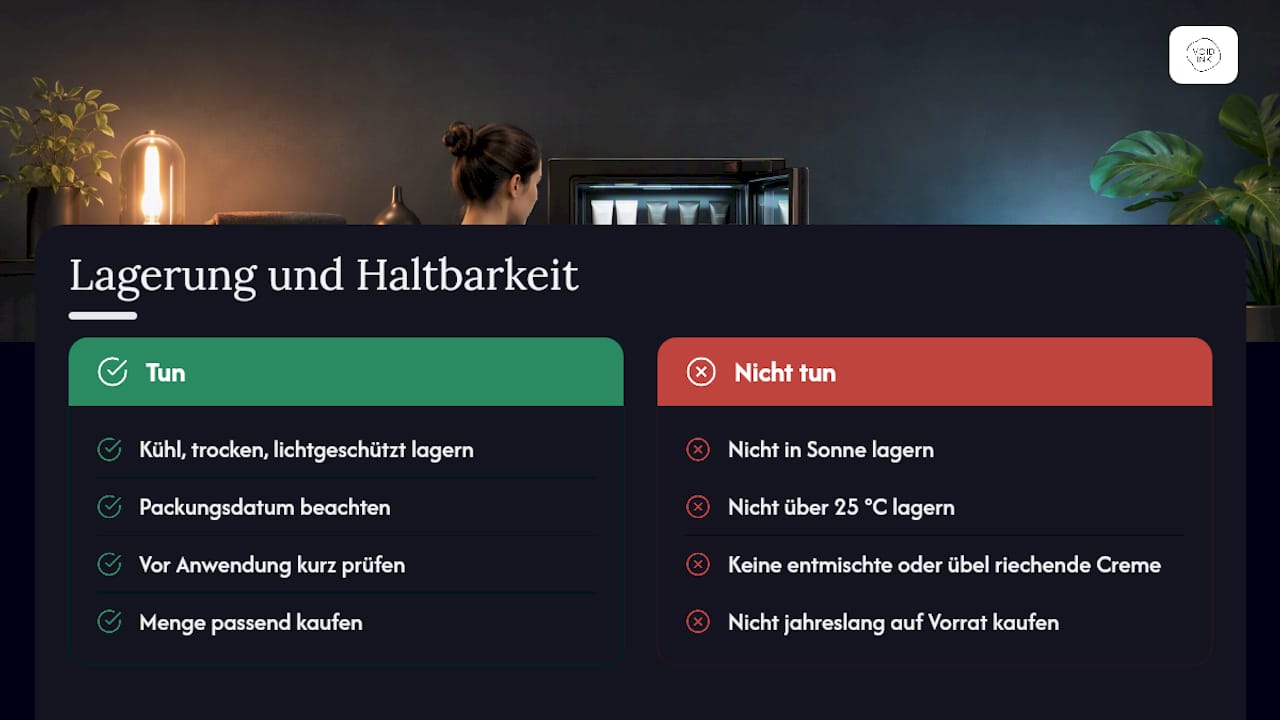 Wie lange sind Betäubungscremes haltbar und wie lagert man sie richtig? — overview diagram