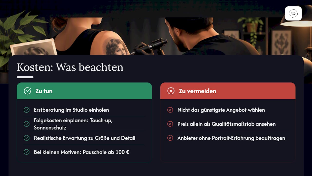 Was kostet ein Portrait-Tattoo aus einem alten Foto? — overview diagram