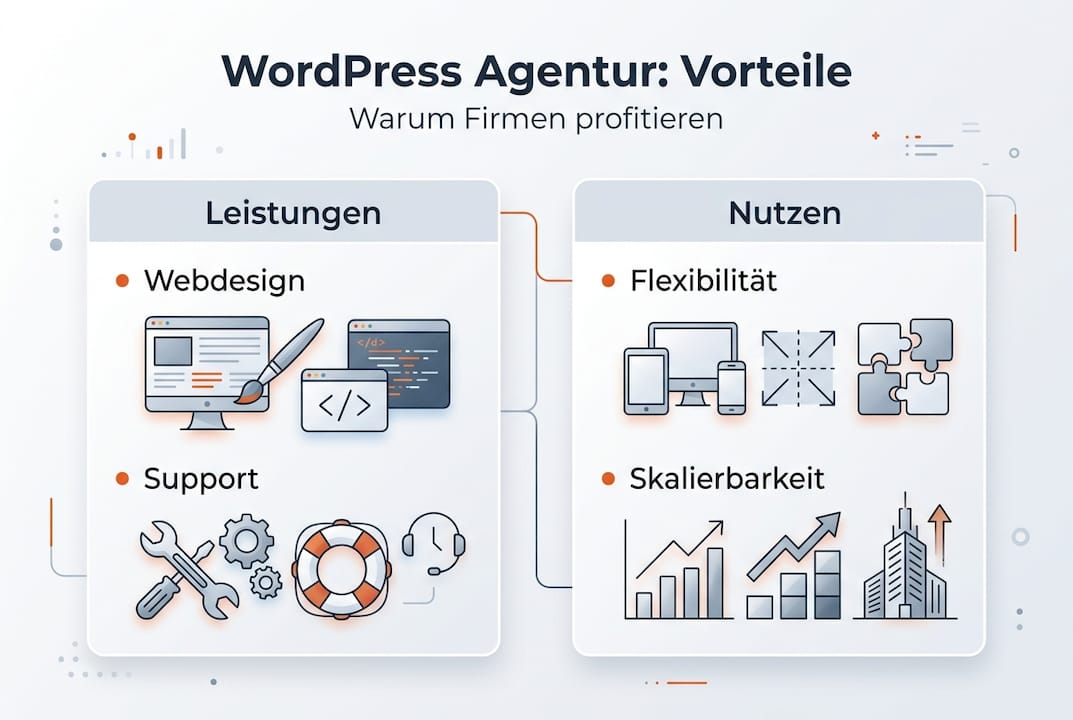 Übersicht: Die wichtigsten Vorteile einer professionellen WordPress-Agentur auf einen Blick