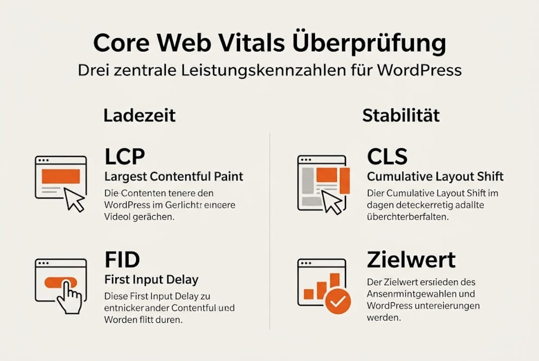 Übersichtsgrafik mit den wichtigsten Kennzahlen zu den Core Web Vitals