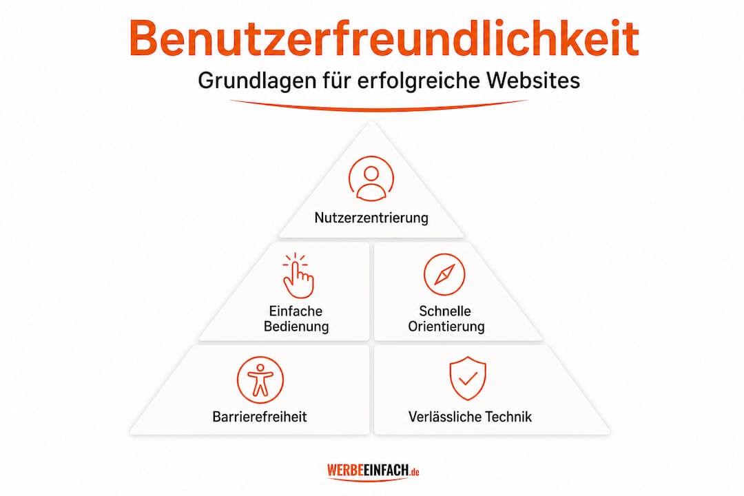 Übersichtliche Infografik: Die wichtigsten Prinzipien für eine benutzerfreundliche Gestaltung