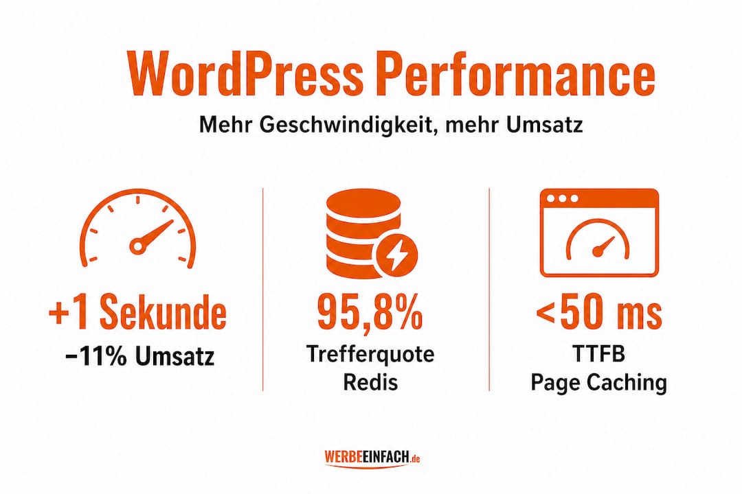Übersichtsgrafik mit wichtigen Zahlen und Fakten zur WordPress-Performance