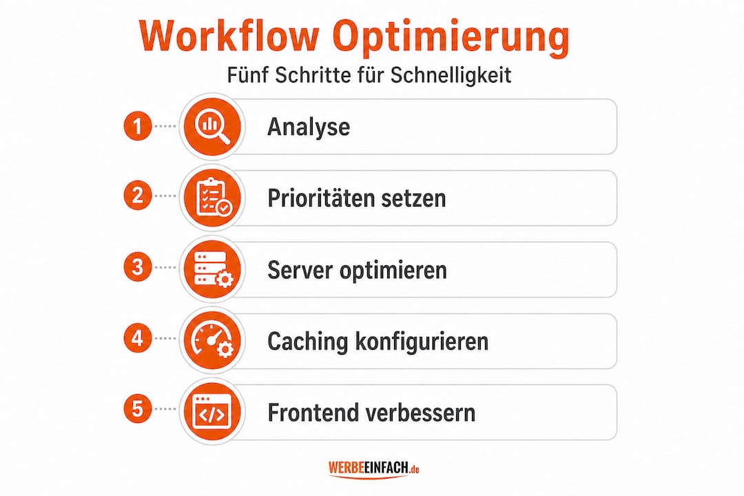 Infografik: Fünf Schritte für die erfolgreiche Optimierung Ihrer Website