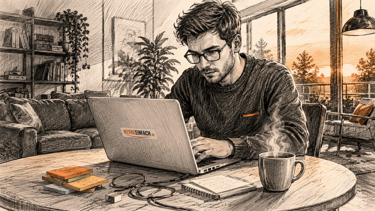 Eine Person arbeitet am Laptop und testet dabei in einer Staging-Umgebung.