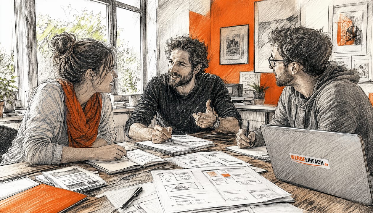 Unser Team im Austausch zur Entwicklung eines Child-Themes