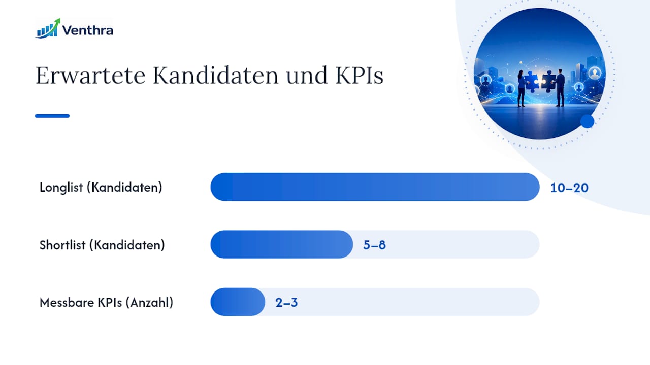 Der strukturierte Matching‑Prozess: Longlist, Shortlist, Qualifizierung — overview diagram