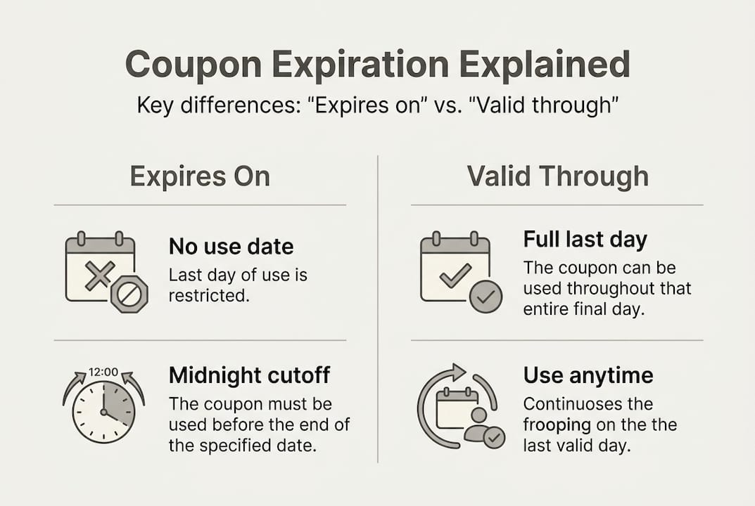 Infographic shows coupon expiration differences