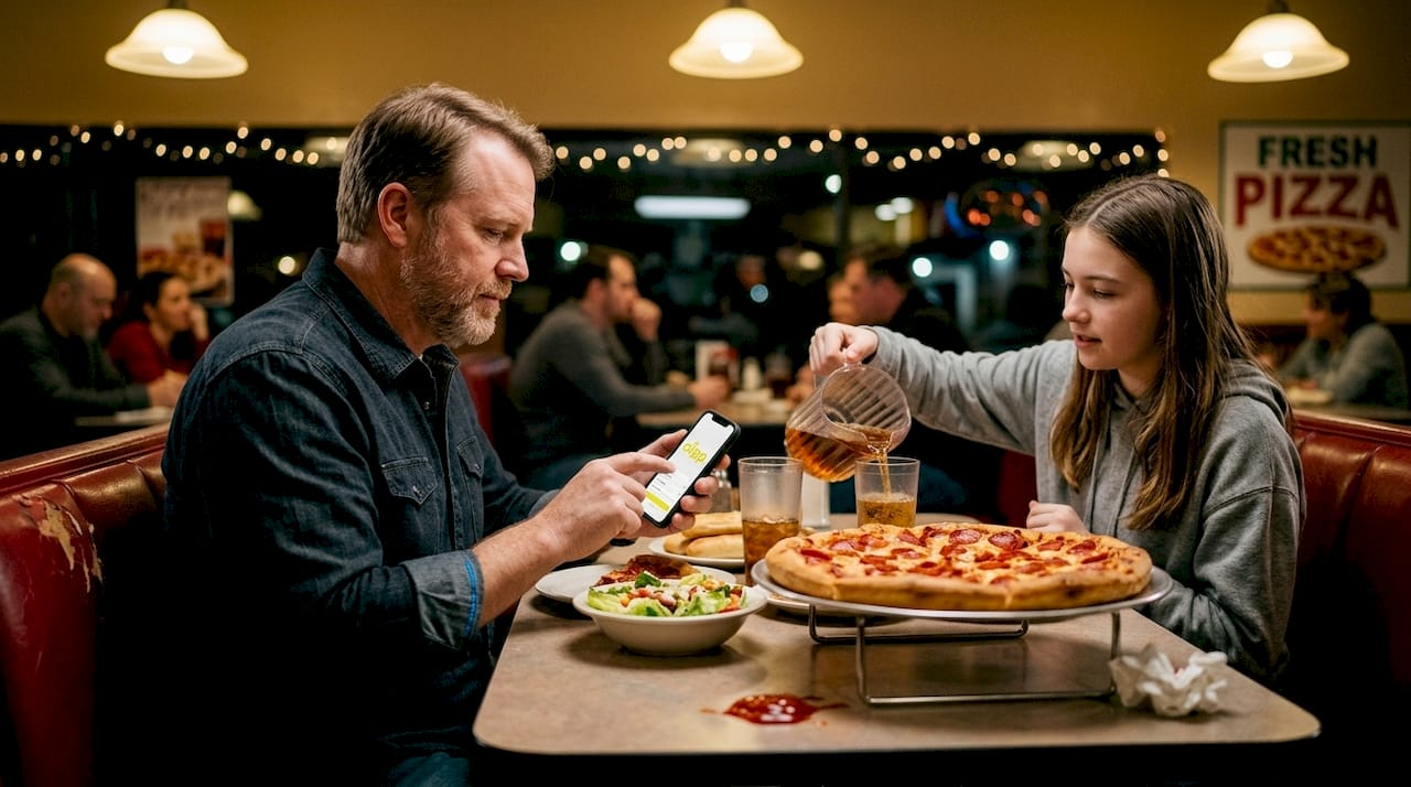 Family shares coupon meal bundle