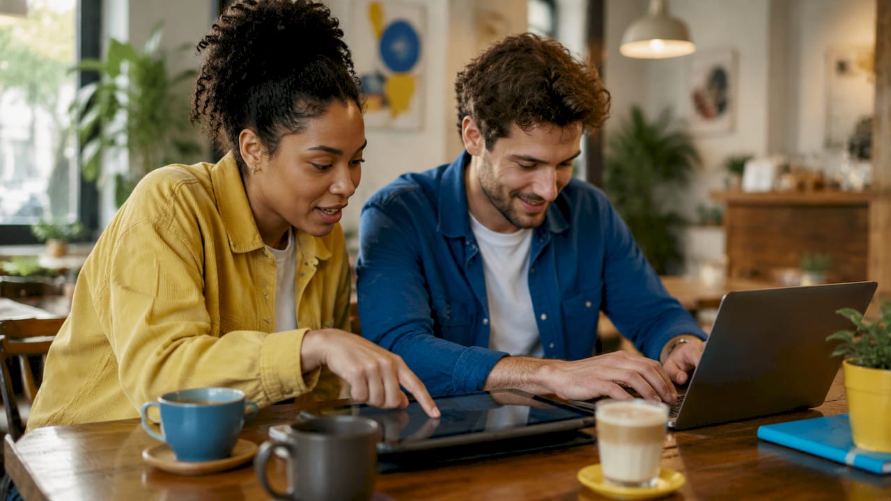 Colleagues collaborating on top-selling promotions
