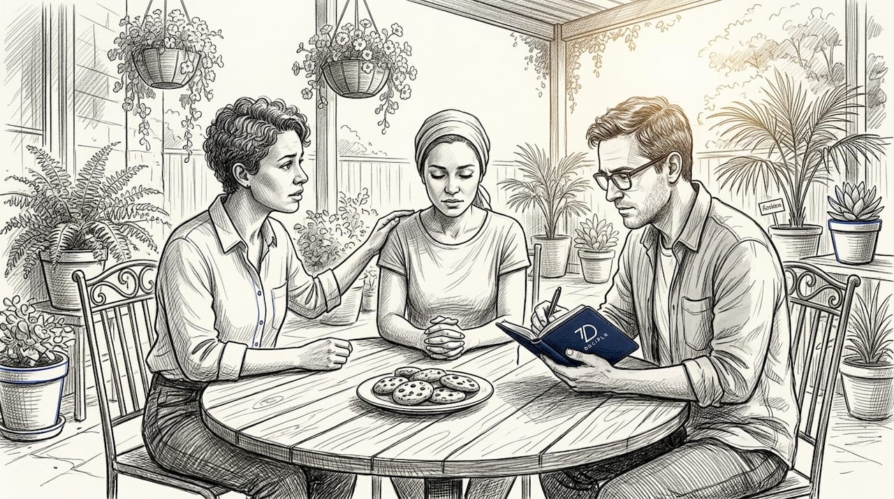 Small group sharing support in living room