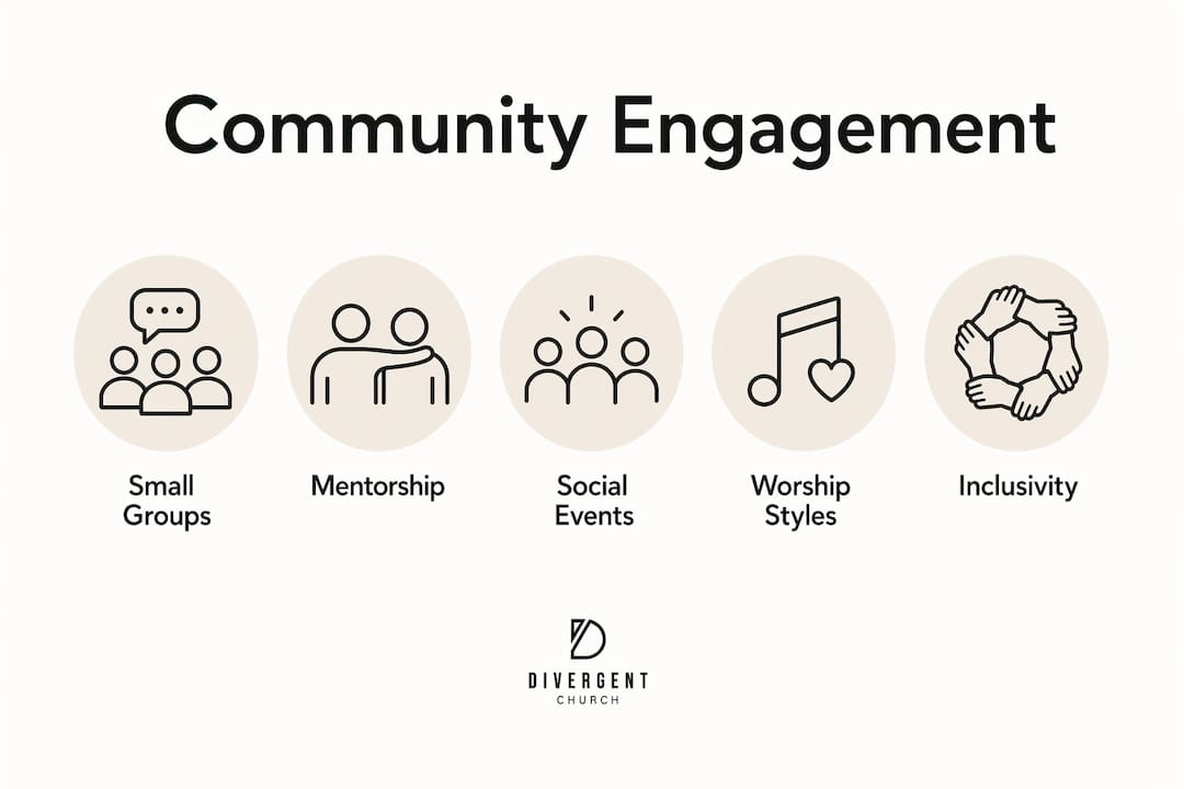 Infographic displaying five key ways university churches support community
