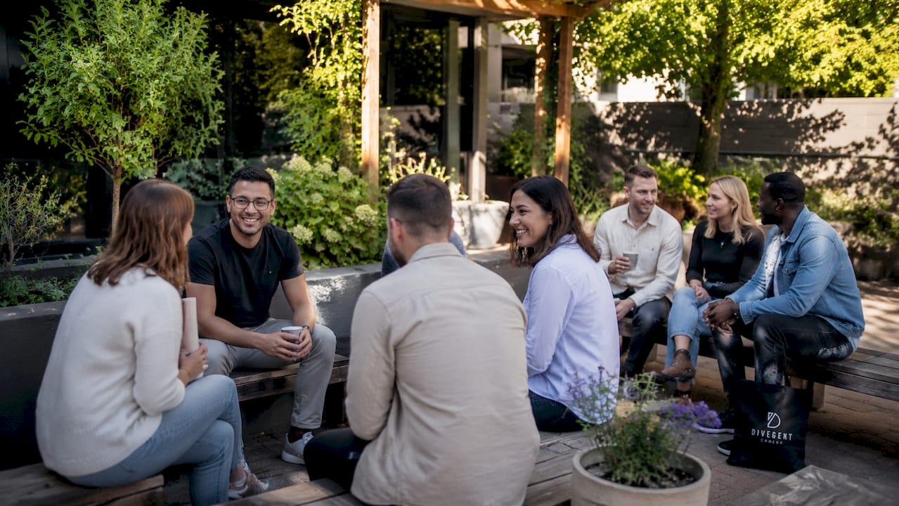 Small church group meeting in Canberra community room