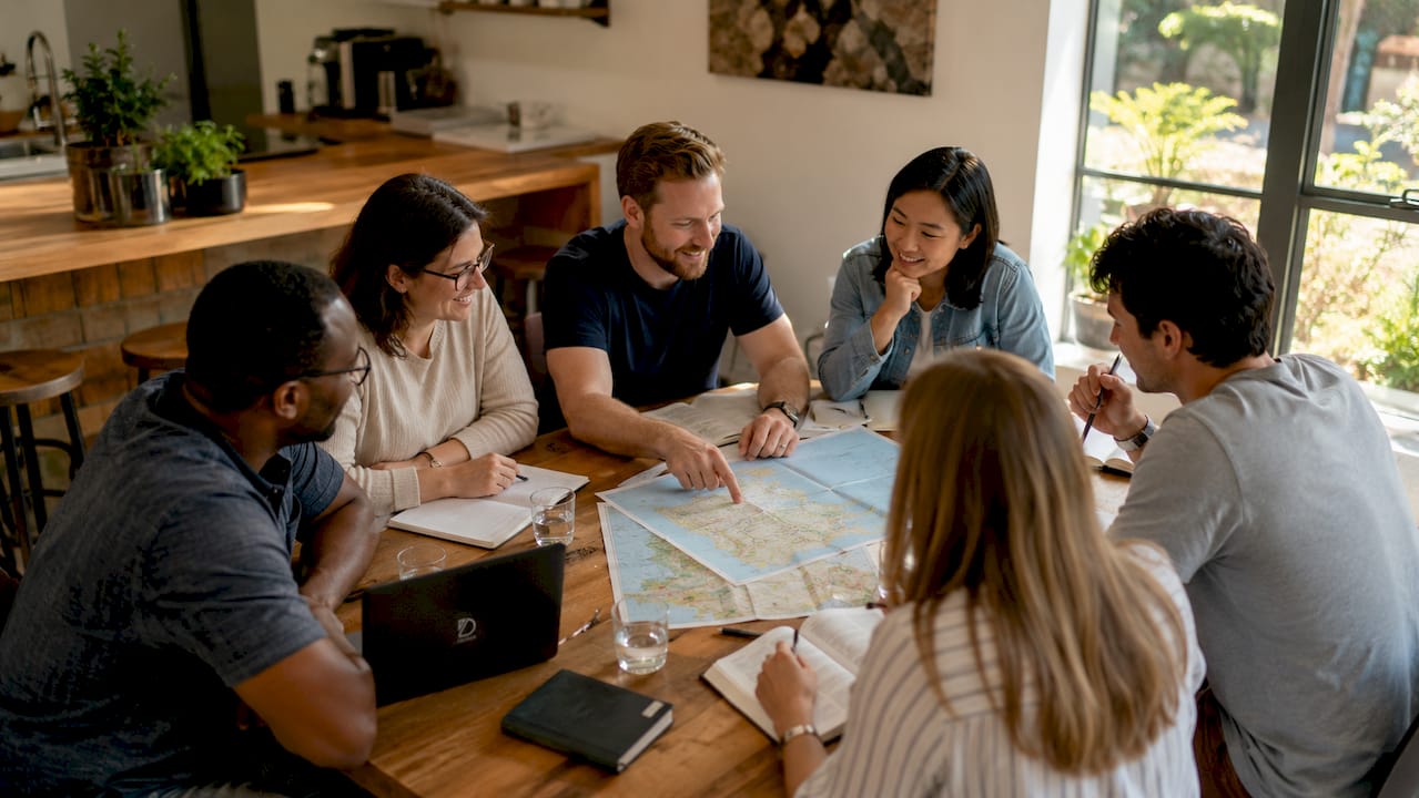 Group planning church mission trip