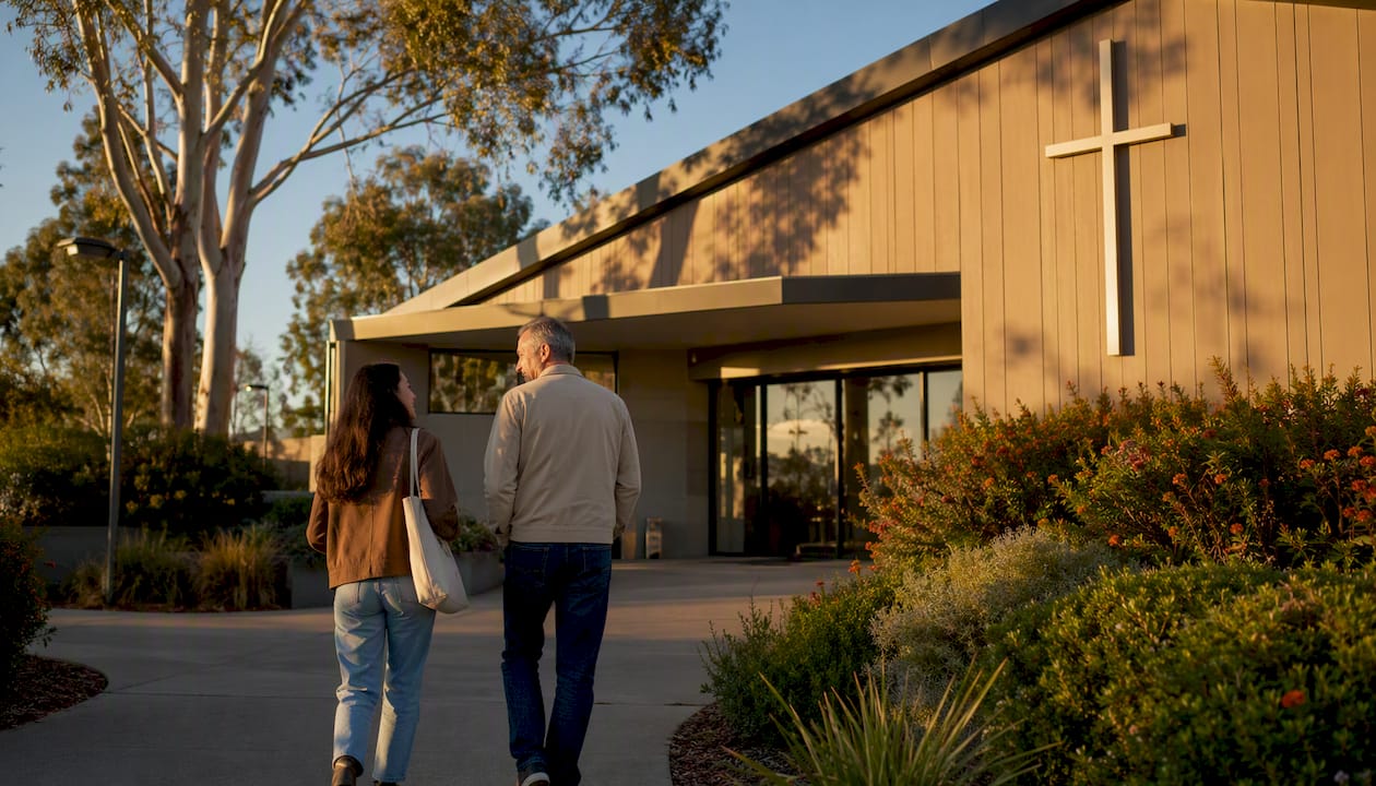 Exterior of contemporary church building Canberra