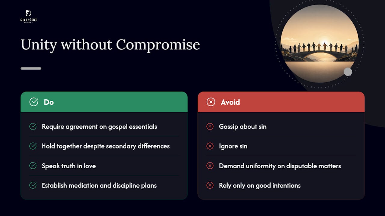 Doesn't pursuing unity mean compromising the truth? — overview diagram