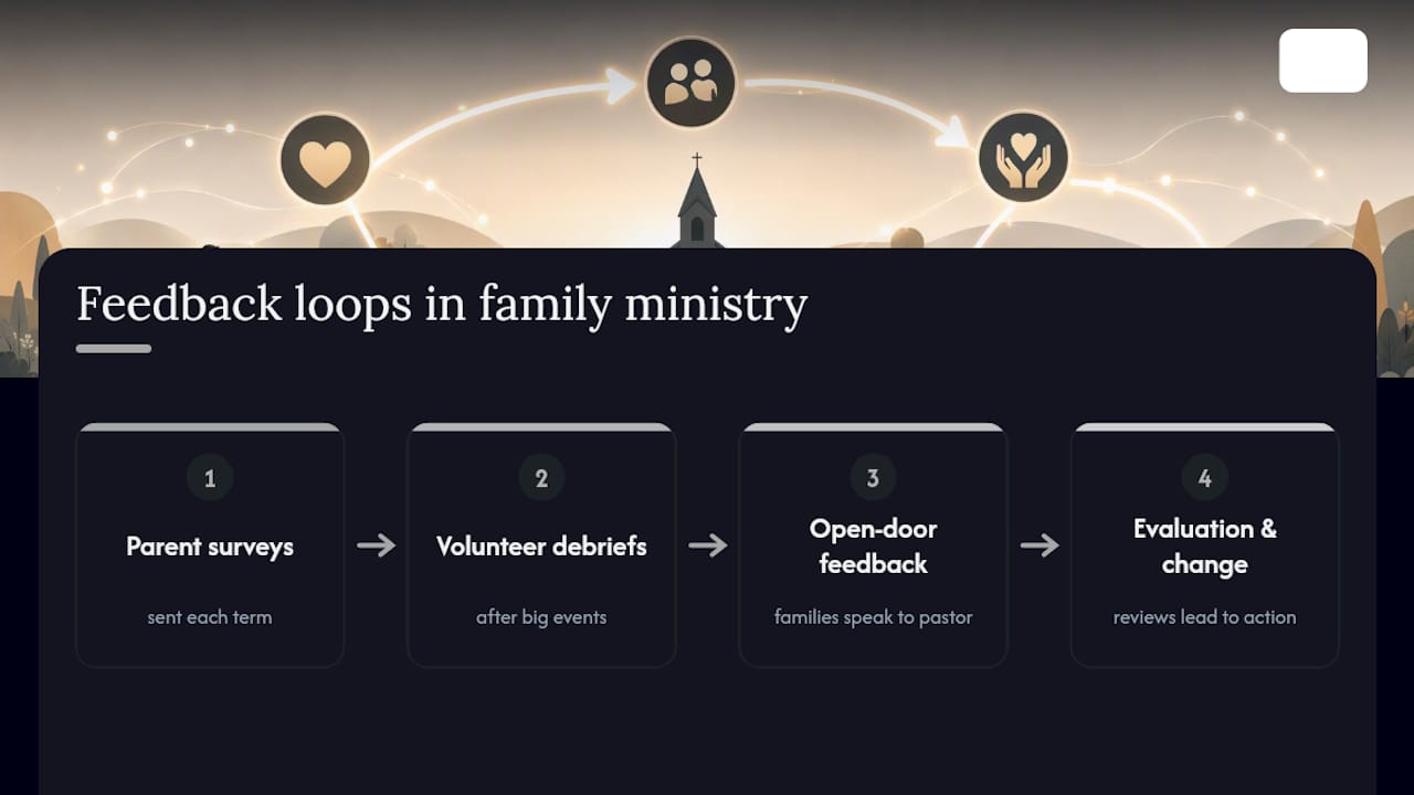 Diagram of family ministry feedback loops