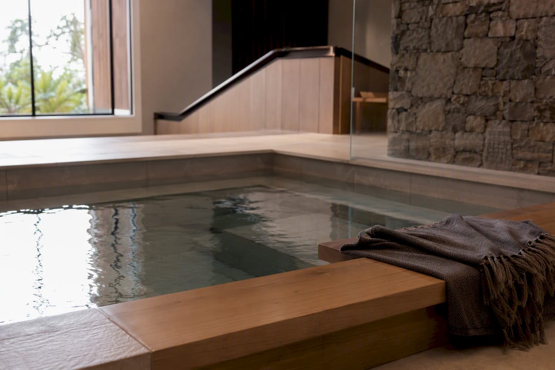 Baptism font and pool inside church