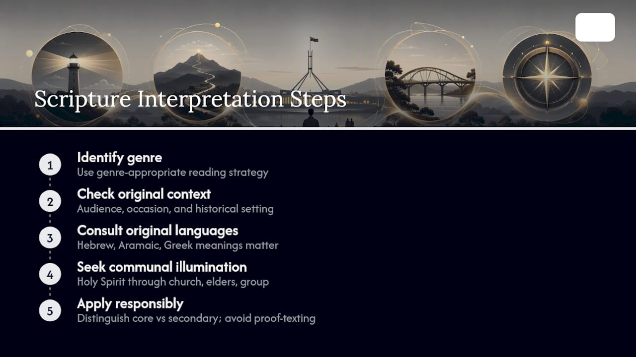 Bible interpretation process from genre to application