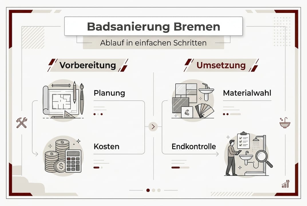 Ablauf einer Badsanierung in Bremen – Ihre Infografik für den perfekten Überblick