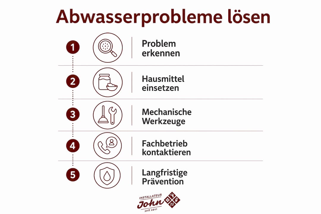 Anschauliche Darstellung: Schritt-für-Schritt-Anleitung zur Lösung von Abwasserproblemen
