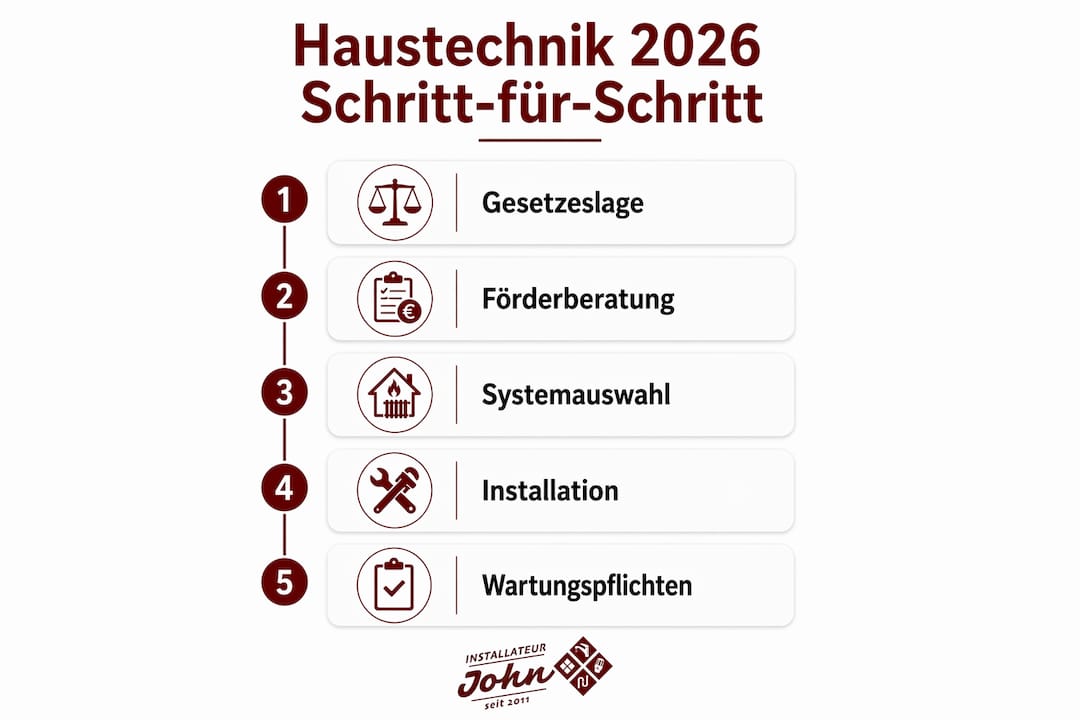 Übersicht: Die wichtigsten Schritte für moderne Haustechnik im Jahr 2026 auf einen Blick