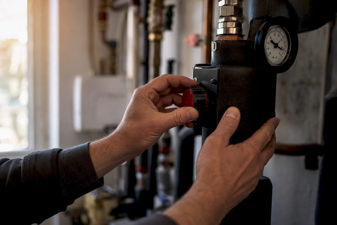 Einstellen des Temperaturventils an der Wärmepumpe