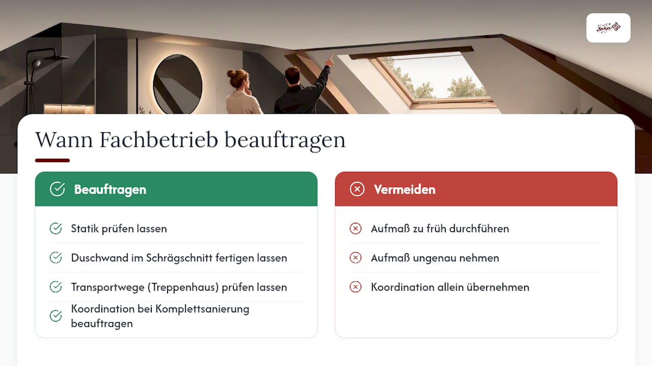 Praxisperspektive von Installateur John GmbH: Wann braucht es einen Fachbetrieb? — overview diagram