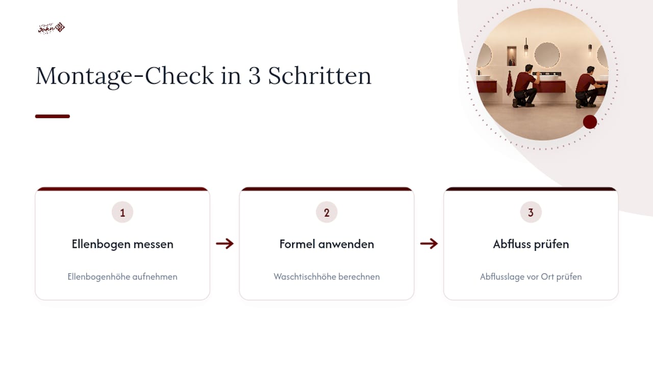Drei Schritte zur persönlichen Waschtischhöhe