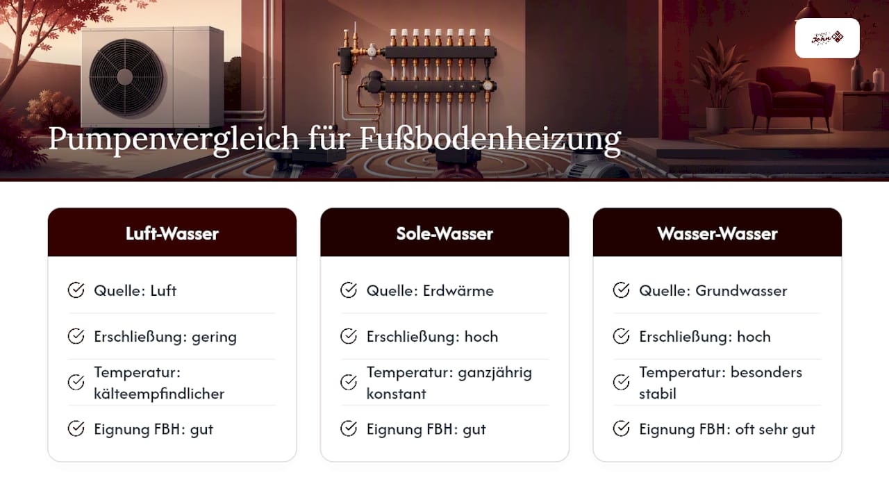 Vergleich der drei Arten von Wärmepumpen