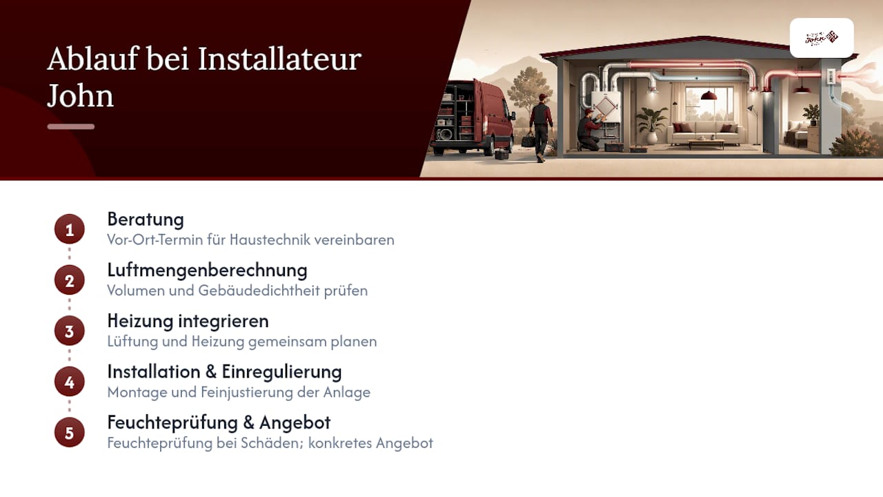 Ihr Weg zur Wohnraumlüftung mit Installateur John GmbH — overview diagram