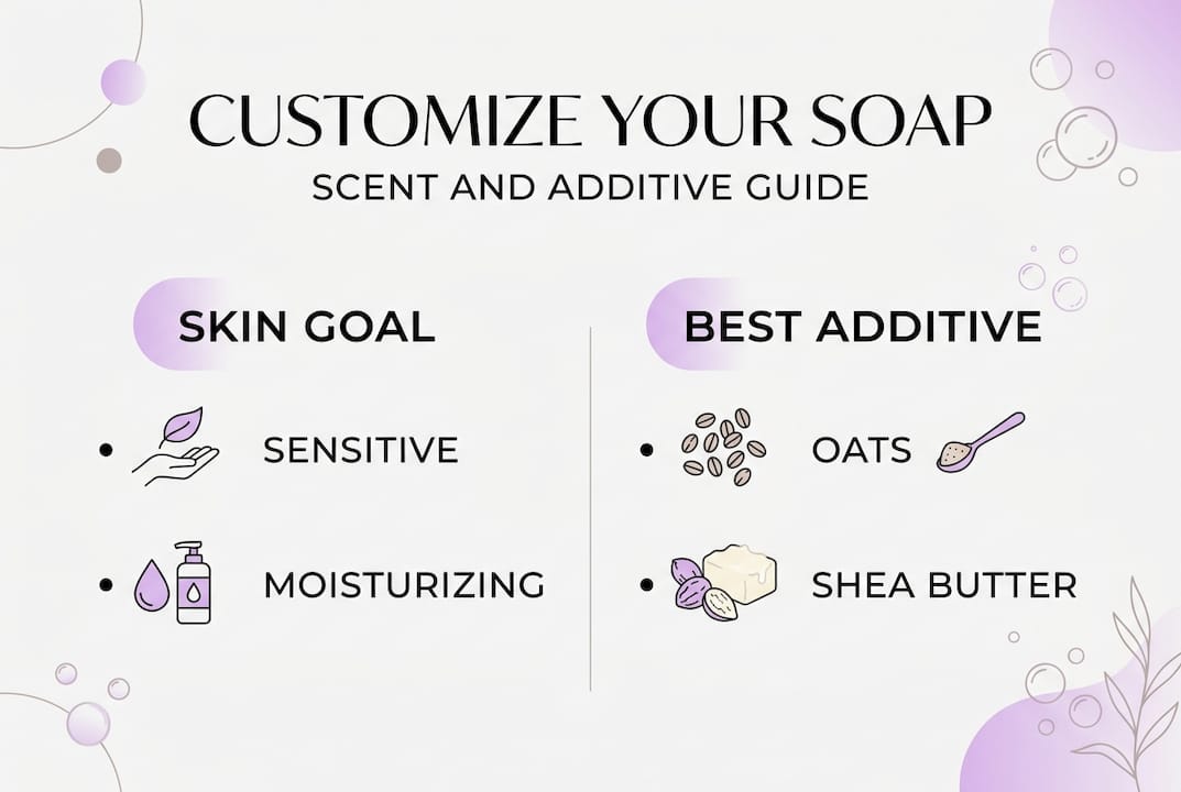 Infographic on customizing handmade soap